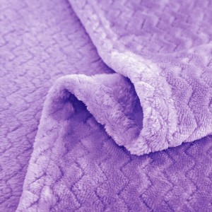 Manta de cama jacquard lixeira de forro polar ultra transpirable (90 × 66 polgadas) con patrón de ondas de felpa, manta suave e acolledora para todas as estacións