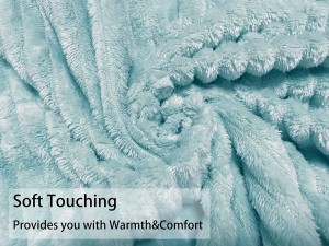 Pokrivač od flanelskog flisa s mekim jacquard prugastim uzorkom, topli pokrivač od punog pliša za krevet kauč, kauč, udoban lagani dvoslojni flis