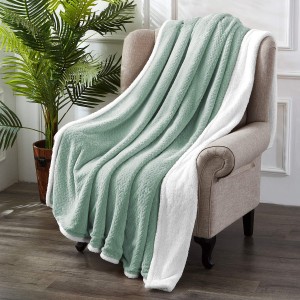 Sherpa Blanket Flannel Fleece Soft Fuzzy Blanket King Size Jacquard Weave Leaves Pattern Lightweight Plush Cozy Warm Couch / Bed Blanket for All Season