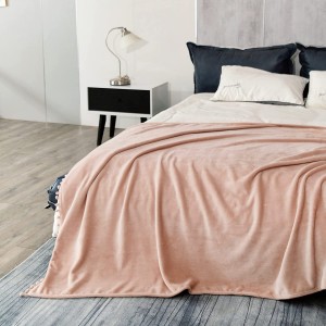 Покривач за бацање розе – флис Покривач са ресама од меког фланела за кауч, удобан покривач за кревет са ресицама Лагани плишани покривач од микровлакана