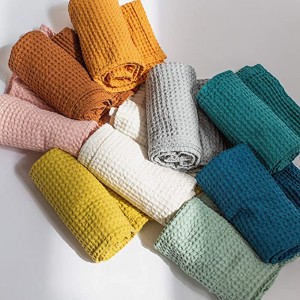 Baby Waffle Blanket, 100% Soft Cotton Lightweight Blanket – Tumatanggap ng Baby Toddler Blanket para sa Mga Lalaki at Babae