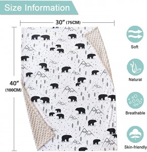 Mantas de forro polar suave Minky e Sherpa para bebés para nenos e nenas Manta unisex para cuna, cochecito e mascotas