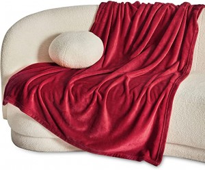 Fleecedecke Überwurfdecke – Hellgraue, leichte Decken für Sofa, Couch, Bett, Camping, Reisen – Superweiche, kuschelige Mikrofaserdecke