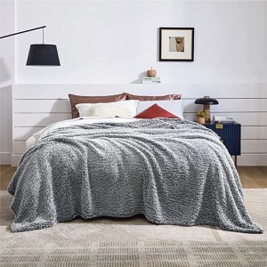 Флисовое одеяло из шерпы Queen Size - супер пушистое и мягкое одеяло для кровати, легкое теплое одеяло на все сезоны