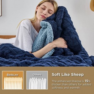 Шерпа Флис одеял патшабикә размеры - карават өчен супер йомшак уңайлы одеял, кыш өчен кире җылы җылы томан одеял