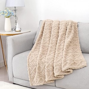 Sherpa gyapjú takaró - 3D stílusos kivitel, szuper puha, bolyhos, meleg, kényelmes, plüss, elmosódott kanapé kanapéhoz nappali ágyhoz - egész évszakos kiegészítők