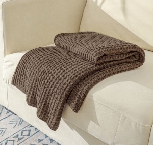 Гореща продажба на едро лятно одеяло за плетене Вафлено одеяло за климатик