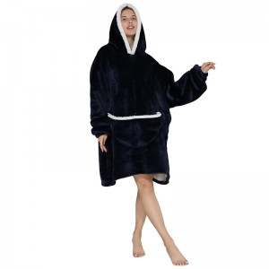 Lazy Antklodė Hoodie Composite Sherpa Flanel Megztinis su gobtuvu Lazy Lauko Šilta Pižama