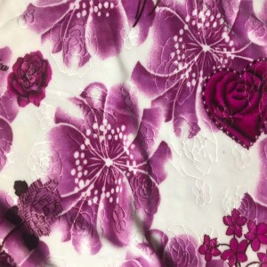 Super soft solid embossing flower print coral fleece flannel maginhawang bed blanket