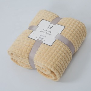 Карирана фланелена поларена вълнена решетъчна полиестерна тъкан за одеяло