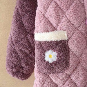 Зимска нова дечија трослојна подебљана кућна одећа за девојчице фланел пиџама одело