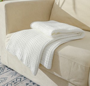熱い販売の卸売の夏の編む毛布のワッフルのエアコンの毛布
