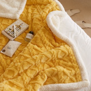 Популярное жаккардовое фланелевое одеяло из 100% полиэстера, теплое одеяло, двойное толстое одеяло