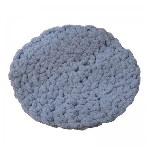 Оптовая вязание круглой подушки толстой нити ручной тканый коврик для спальни