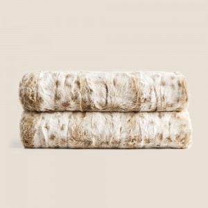 뜨거운 판매 폴리 에스터 두꺼운 담요 간단한 흰색 표범 산호 양털 PV 벨벳 담요