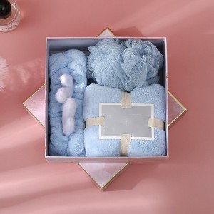 Super soft touch Håndklædesæt hårbånd badebold 3 sæt bryllupsgave Coral velour tredelt sæt