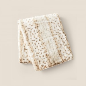 Hot salg polyester tykt tæppe simpelt hvid leopard koral fleece PV fløjl tæppe