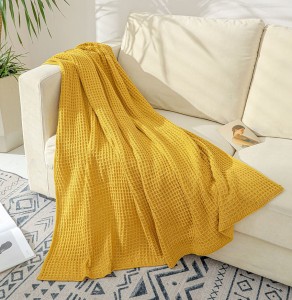 熱い販売の卸売の夏の編む毛布のワッフルのエアコンの毛布