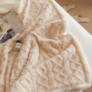 Cobertor de flanela jacquard 100% poliéster popular cobertor quente cobertor grosso duplo