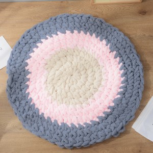 Wholesale knitting round cushion baga nga hilo hinabol sa kamot nga kwarto bay banig