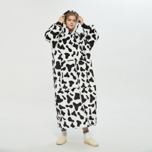 Husă pătură leneșă cu glugă, pătură transfrontalieră, cu două straturi, pulover pentru femei, toamnă și iarnă, rezistentă la frig, pijamale calde Amazon