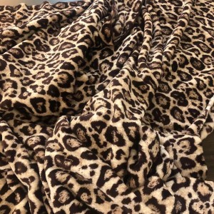Camo trykt polyester høj kvalitet flannel fleece stof til tæppe