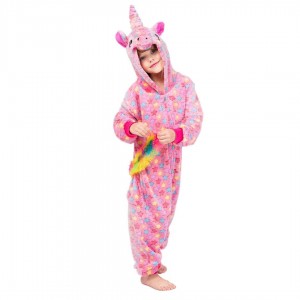 Sammenføjet ny stil sød online hest børn christmas pink søvn pyjamas
