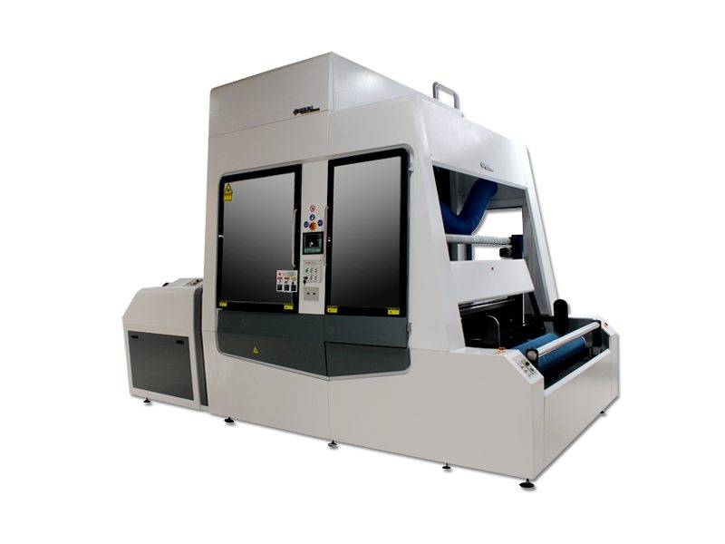 OEM manufacturer custom Roll to Roll Denim Laser Engraving / Marking Machine to Wellington Factory