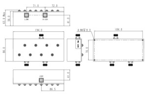 UHF Cavity Duplexer ដំណើរការពី 430-467MHz JX-CD2-430M467M-80N
