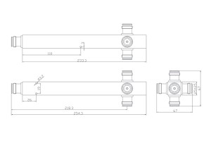 ಪವರ್ ಡಿವೈಡರ್ 4.3-10-ಎಫ್ ಕನೆಕ್ಟರ್ 350-2700MHz JX-PS-4-4310