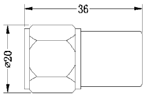 3GHz 5W koaxiálna záťaž JX-DF-RN-5-3