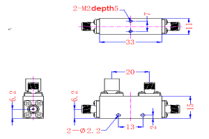 広帯域幅方向性結合器 4.8 ～ 9.6GHz で動作 JX-DC-4.8G9.6G-20SF