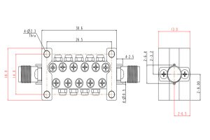 Pásmový filter 24-40 GHz pre vysokofrekvenčné riešenie