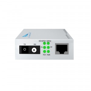 2-port 10/100/1000M WDM Media Converter （Single-mode Single-fiber SC）B-end