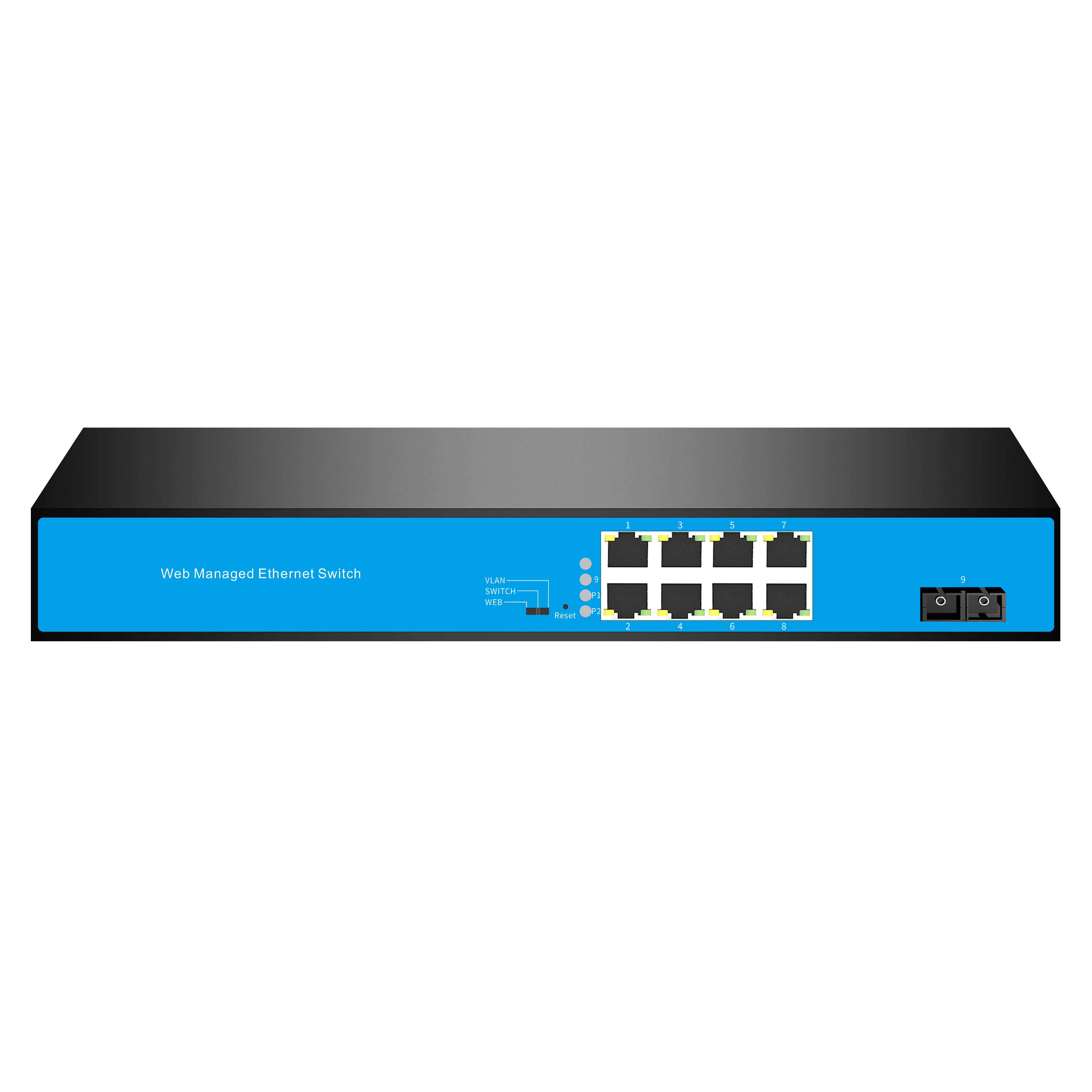 9-port 10/100M/1000M L2 WEB Managed  Ethernet Switch （multi-mode Dual-fiber SC）