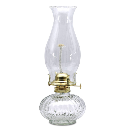 13"  Large Vintage Decorative Glass Oil Lamp Windproof Durable Glass 33cm Height