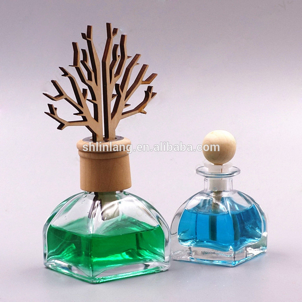 alibaba china shanghai linlang 100ml 200ml Home Fragrance Reed Diffuser Glass Bottle Cork