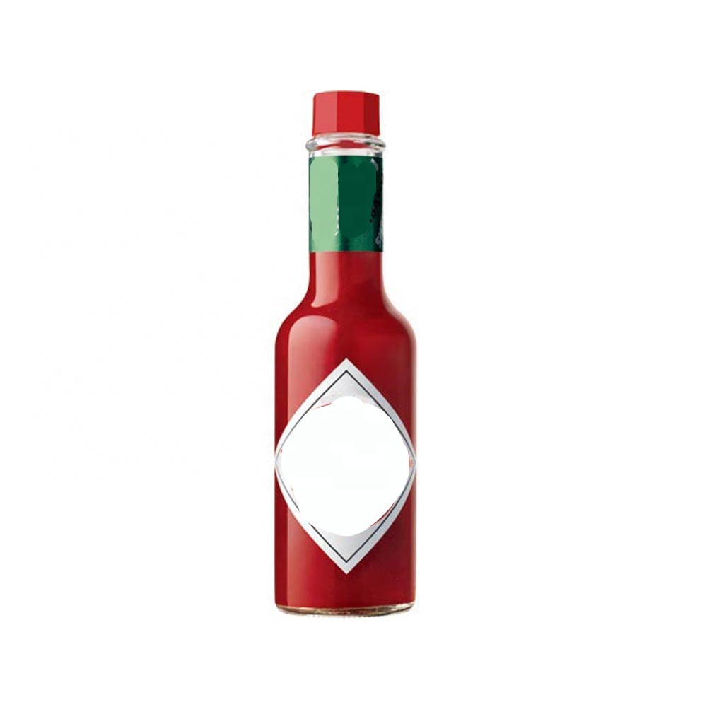 linlang shanghai customised glass bottle small pepper sauce bottle chili sauce bottle 60ml