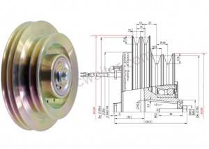 Bock Bitzer 4 silinder bus kompressor magnetiese koppelaar