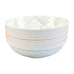 Conjunto de tigelas clássicas de melamina inquebráveis ​​personalizadas para salada, sopa, tigela de arroz, segura para lava-louças