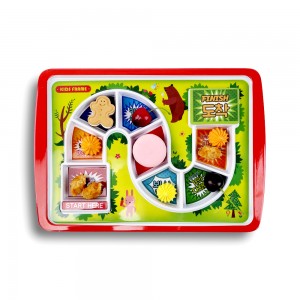 Toptan Bebek Tabağı Yemek Tabağı Besleme Plakası Yemek Takımı Çocuk Eğlenceli Yemek Zamanı Ile Seçici Yeme Bebekler Için Bölünmüş Plaka