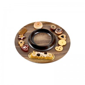 8-дюймовая круглая меламиновая сервировочная тарелка, набор тарелок для закусок, ужин, меламиновая стружка и тарелки для макания