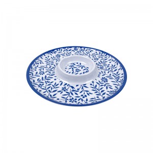 Bandeja de melamina personalizada por atacado e pratos divididos em placas e pratos de servir