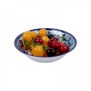Engros Service Deep Bowl Salat Blå Bowl Deep Blue Stor Kapacitet Melamin skål