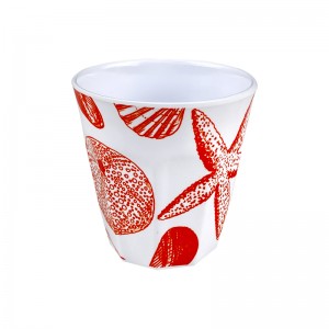 도매 줄무늬 디자인 100% 식품 등급 멜라민 플라스틱 컵