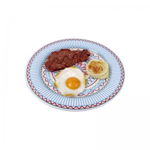 주문 뜨거운 판매 모로코 플라스틱 접시 보헤미안 멜라민 접시와 부엌 식기 세트를 위한 접시