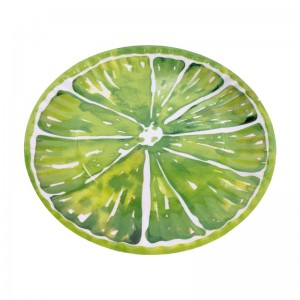 Biologisk nedbrydeligt citrondesign-fødselsdagsfestartikler Bordservice Økovenlig melamintallerken