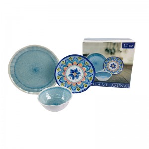 3 peças conjunto de jantar de melamina design marroquino panelas personalizadas talheres de melamina conjunto de louça de melamina