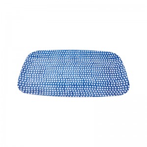 Placas nórdicas de aperitivo de melamina, ponto azul e branco, de alta qualidade, 10/12 polegadas, restaurante, prato de jantar de melamina
