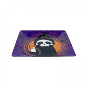 Halloween Festival Plastový fialový vzor smrti Melaminový čtvercový talíř Dezertní talíř Halloween dekorace